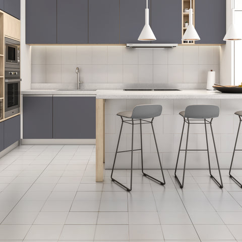 Courtney White Ceramic Floor Tile